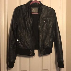 Bagatt genuine black leather jacket